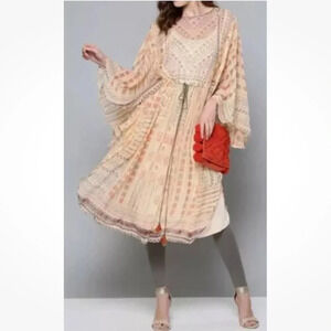 NWT Soft Surroundings Terra Fresca Midi Caftan Dress Size S
